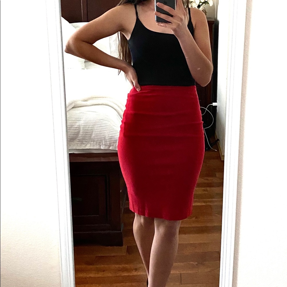 Red Pencil Skirt